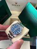 Rolex Oyster Perpetual 34mm 124200 Oystersteel Bright Blue Dial