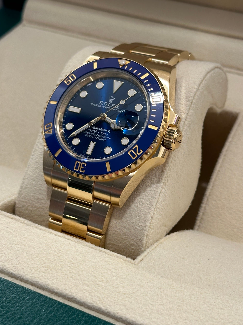 Rolex Submariner Date 41mm 126618LB Yellow Gold Oyster Royal Blue Dial