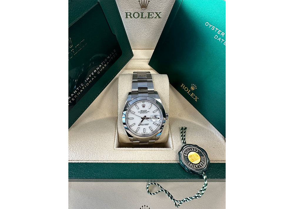 Rolex DateJust 41mm 126300 Oystersteel White Dial