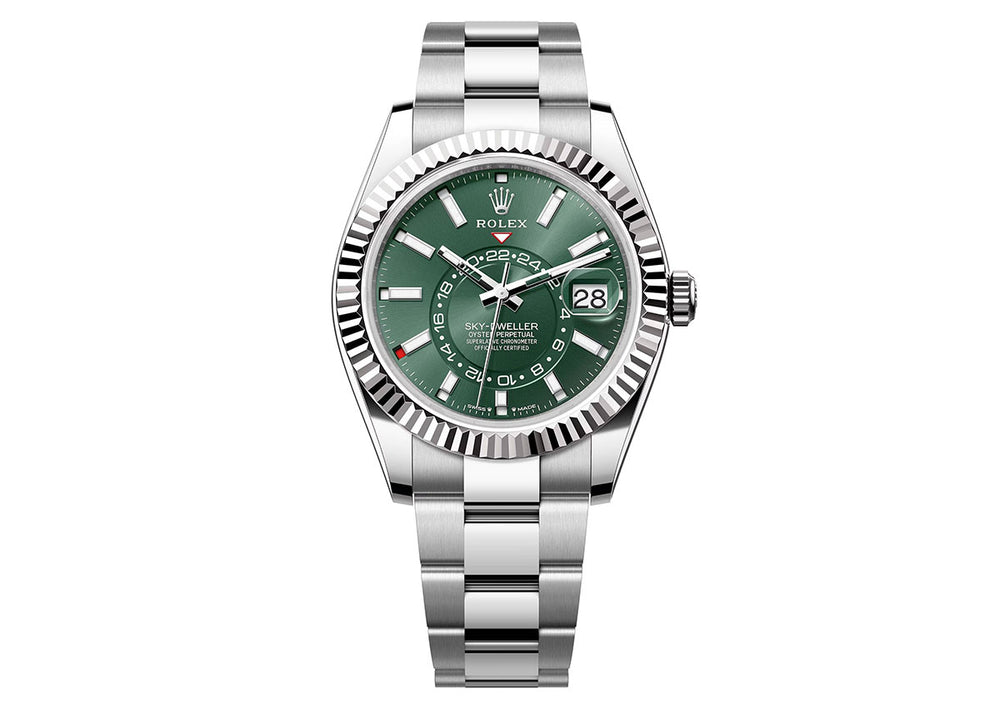 Rolex Sky Dweller 42mm 336934 Oystersteel Mint Green Dial