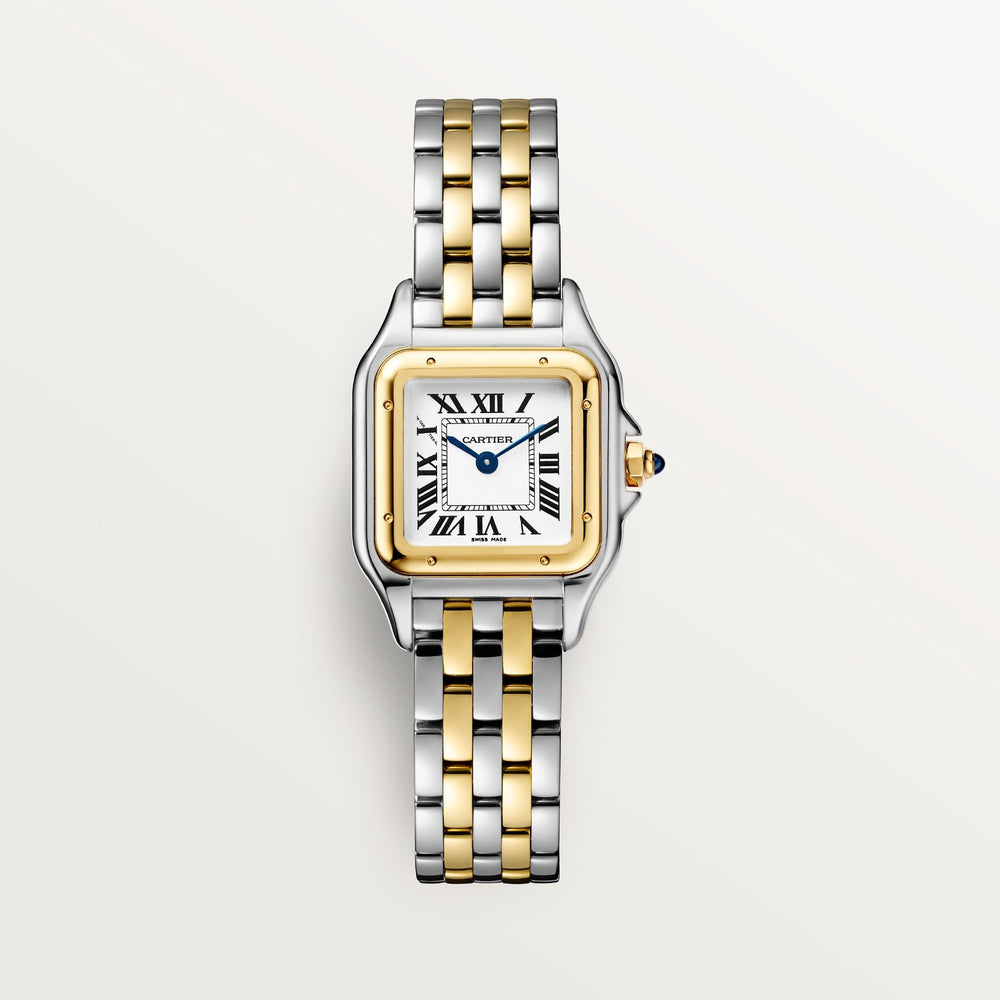 Cartier Panthere De 30.3mm W2PN0013 Roman Silver Dial Gold/Steel 