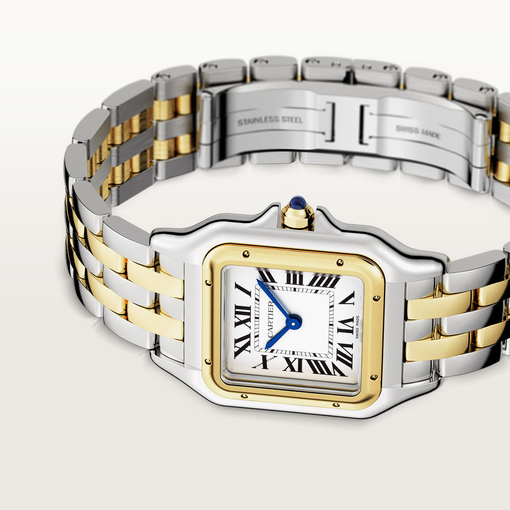 Cartier Panthere De 36.5mm W2PN0014 Roman Silver Dial Gold/Steel  4