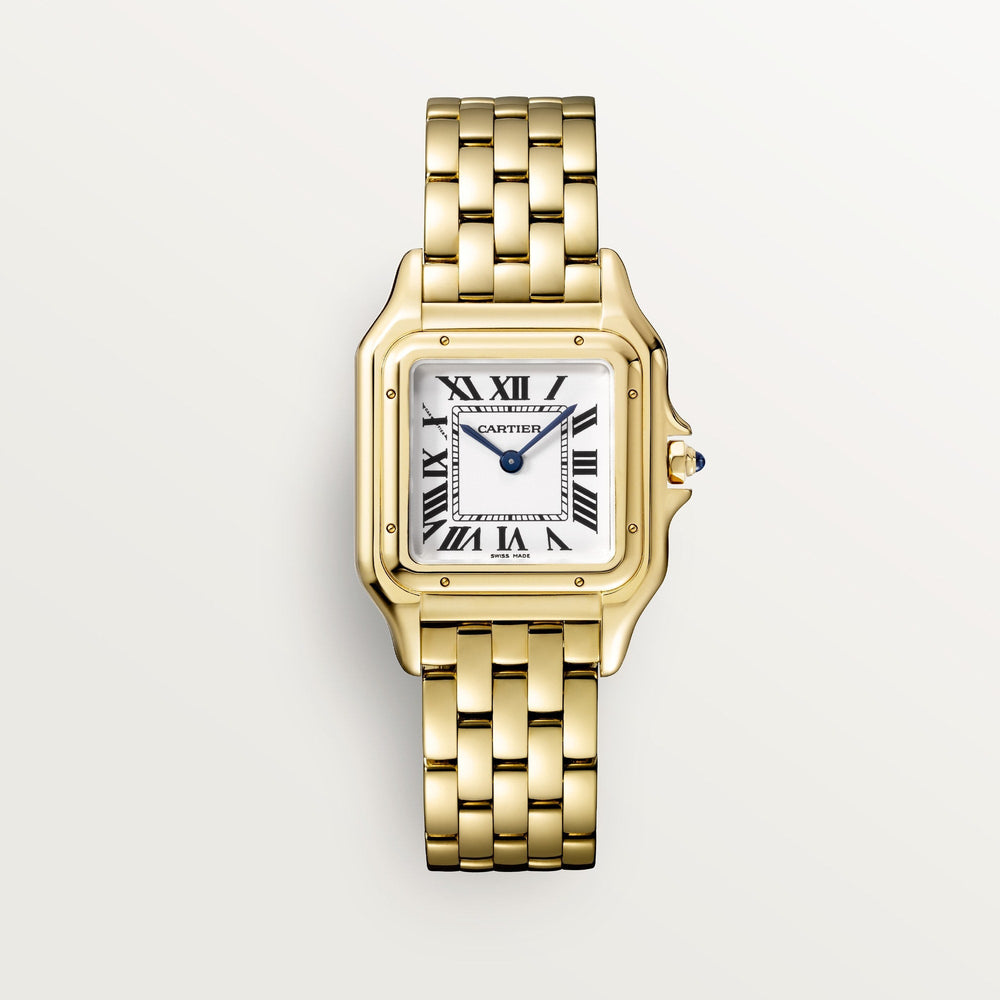 Cartier Panthere De 36.5mm WGPN0045 Roman Silver Dial Gold 