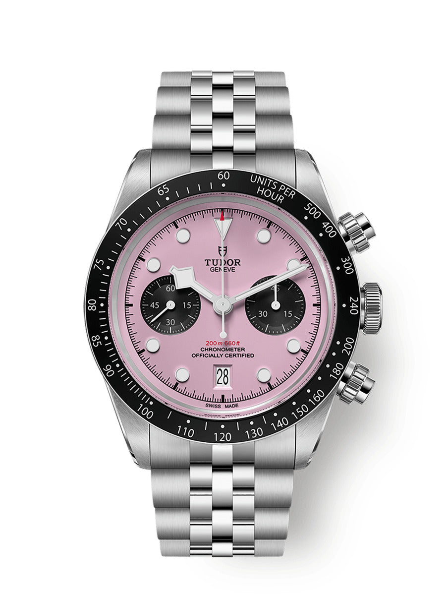 Tudor Black Bay Chrono M79360N-0019 41mm Steel bracelet Pink Dial 