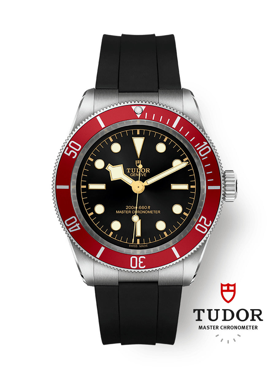 Tudor Black Bay M7941A1A0RU-0002 41mm Black rubber strap Black Dial 