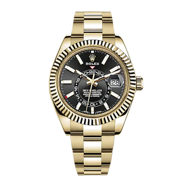 Rolex Sky Dweller 42mm 3269388 Yellow Gold Oyster Bright Black